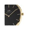 [Official Shop/2-Year Warranty/Authentic Import] Daniel Wellington DW Watch for Men and Women, Petite Evergold YG Black, 36mm, Stylish Watch with Mesh