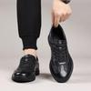 2025 Spring Men's Casual Breathable Cowhide Leather Shoes - Soft Genuine Leather Design