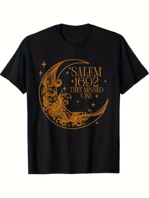 Salem 1692 They Missed One Witch Halloween T-Shirt - Vintage 1692 Salem Witch Trial Graphic Tee, Bla