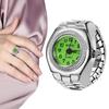 Orologio da dito punk vintage Mini cinturino elastico in lega Orologi Anelli per coppie Orologio per gioielli Orologio al quarzo romano retrò Anello per donna e ragazza
