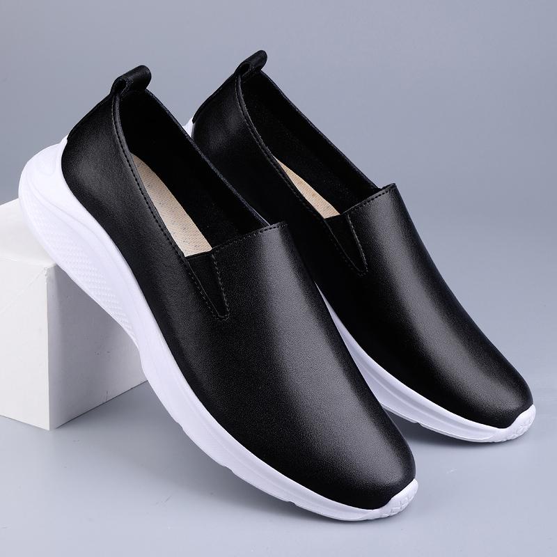 Simple Comfy Mens Loafers Real Leather Casual Shoes Fashion Men Boat Shoes Fashion Brand — фото 7