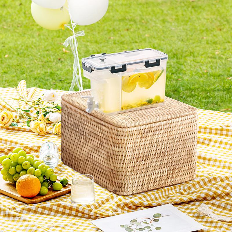 Chilled Water Pitcher with Tap: Fridge-Compatible, Sealed & Thickened for Summer, Large Capacity for Fruit Tea