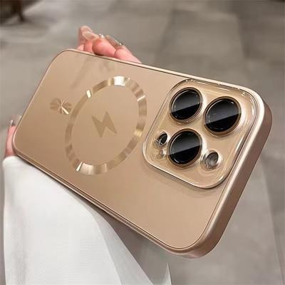 Für Magsafe Lightning AG Matte Hülle für iPhone 16 15 14 Plus 13 12 Pro Max 11 Kameraschutz Magnetische kabellose Ladeabdeckung