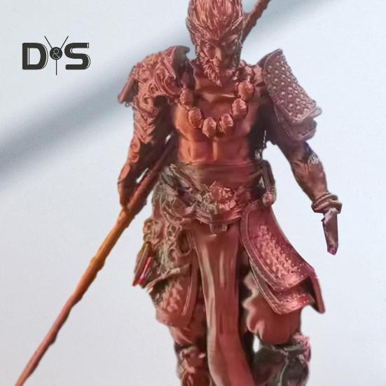 Drukowana w 3D figurka Wukonga, Wielcy Mędrcy Równiący się Niebu, Figurka Rzeźba, Model Króla Małp, Dekoracja na Pulpit, Peryferia do Gier