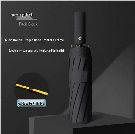 UV Protection Folding Umbrella with Black Glue Sunshade for Students - Dual-Use for Rain and Shine