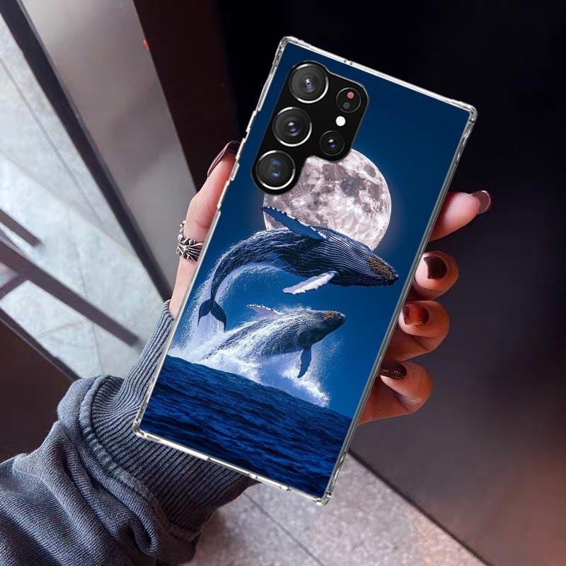 

Humpback Whale Sea Giant Phone Case For Samsung Galaxy S26 S25 Edge S24 S23 Ultra S22 Plus S21 S20 FE Soft TPU Back Cover Funda Samsung S22 Ultra