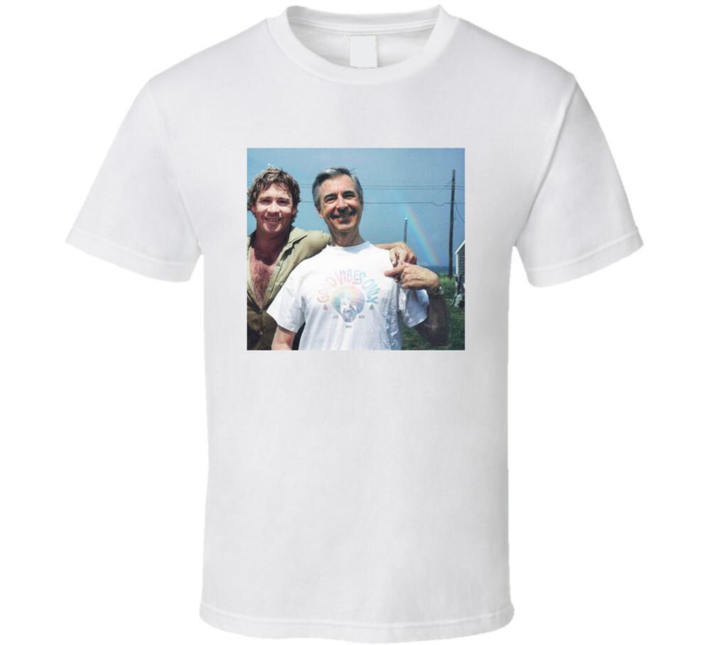 

Mr. Rogers Steve Irwin Bob Ross 90s Celebs Fan T Shirt Mens Womens Tees Top M