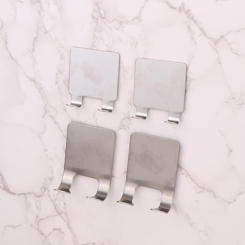 2Pcs Shower Hook Adhesive Razor Holder Wall Mounted Bathroom For Rack Shaver Shaving Holder Black Plastic Hook