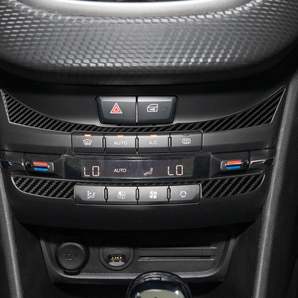 Car Air Conditioning Switch Interior Sequins Sticker for Peugeot D2008 208 2014-2018 2Pcs/Set Accessories