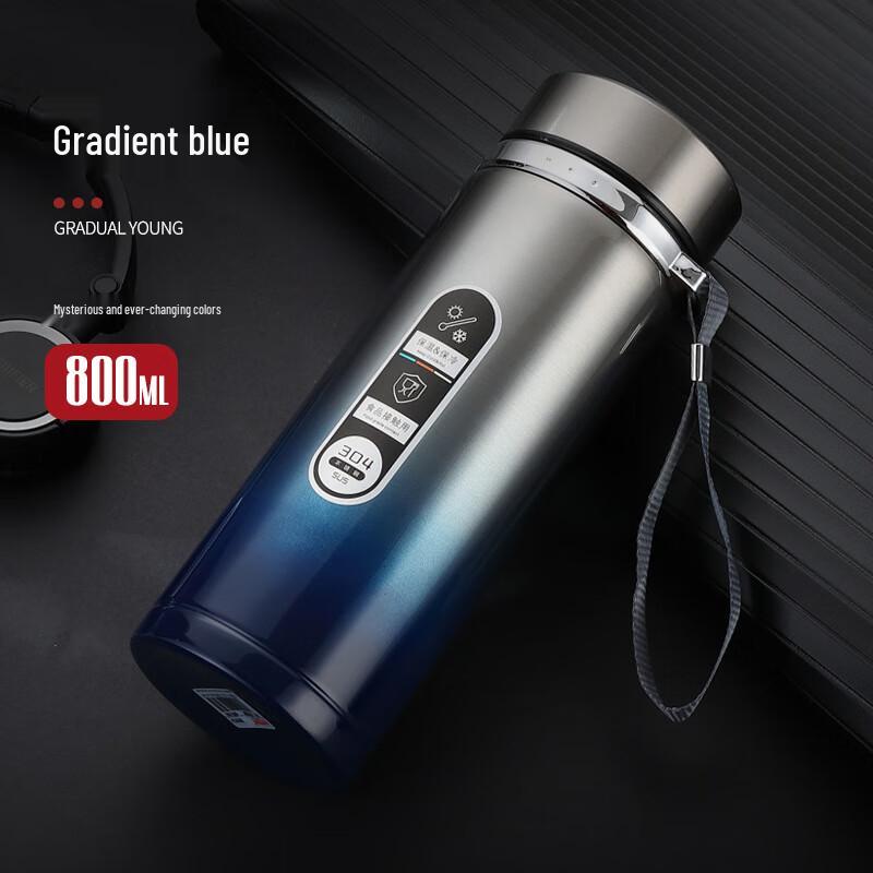 ZISIZ Large Capacity Insulated Sports Water Bottle 1000ml