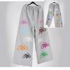 Mens Oversized Wide Leg Sweatpants With Side Colorful English Print Casual Streetwear Pants Fall
