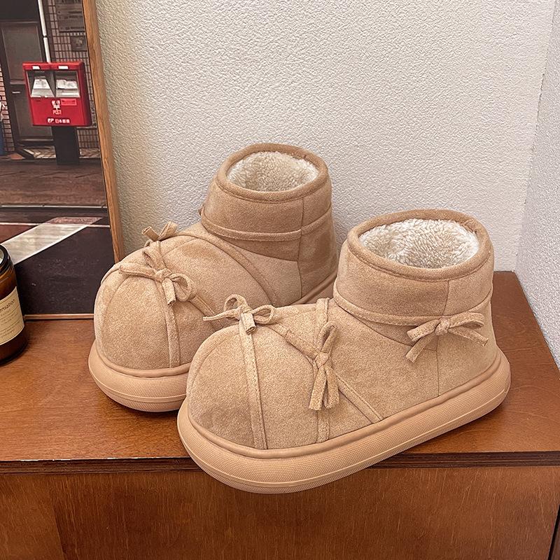 Vintage Women's Plus Size Fashion Soft Sole Winter Warm Fur One Snow Boots Padded Lined Ankle Boots Non Slip Hiking Sports Cotton Boots