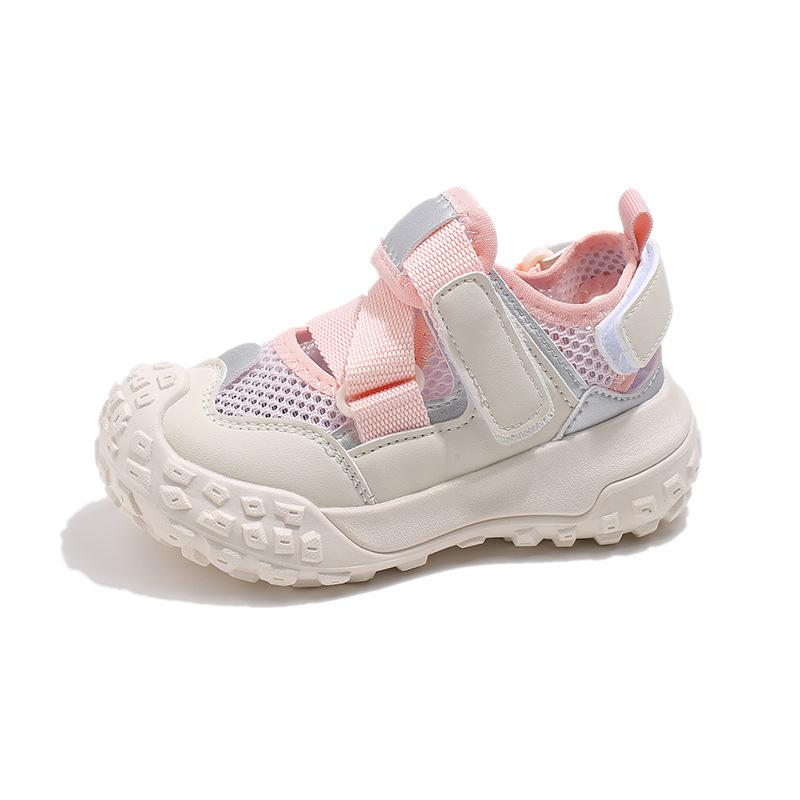 Children's sports sandals 2025 new children's shoes summer baby bag head summer shoes girls net shoes breathable soft sole