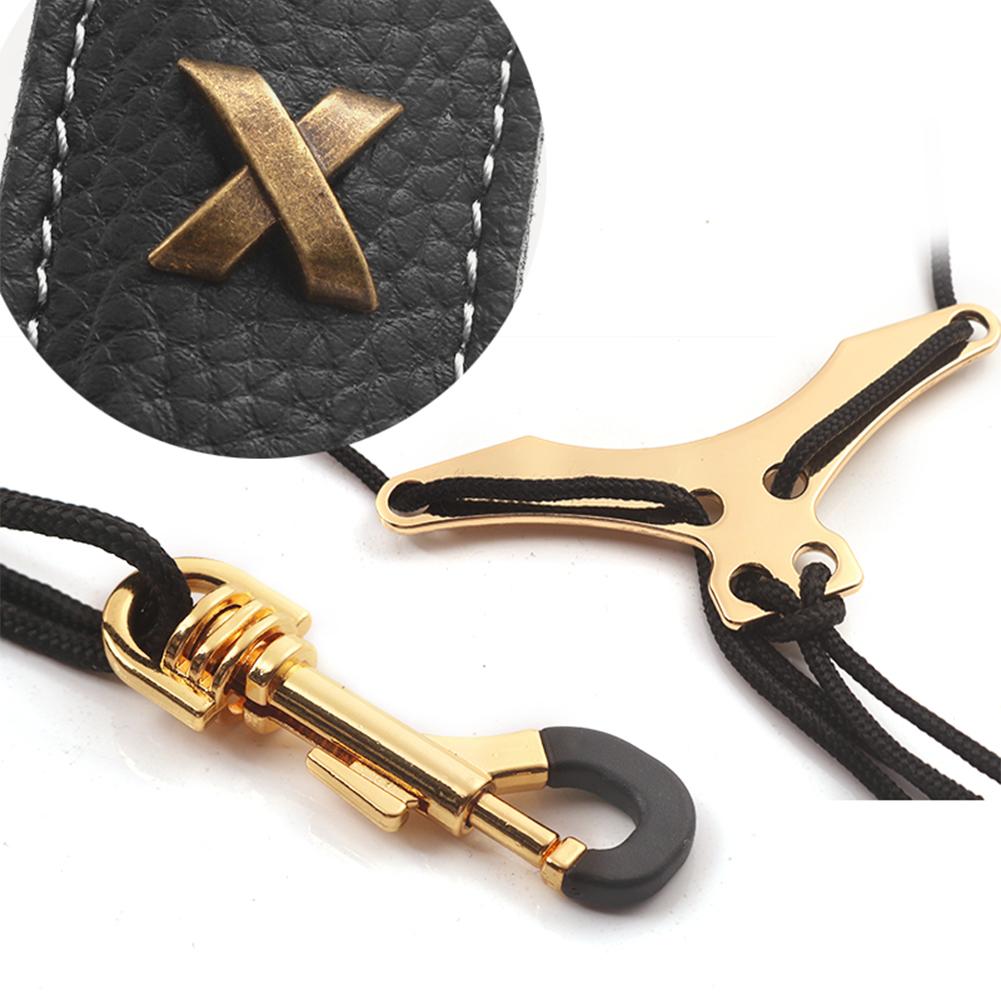 Saxophone Shoulder Strap Length Adjustable Saxophone Neck Strap Leather Saxophone Lanyard Musical Instrument Accessories