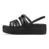 Crocs Brooklyn Sandales Décontractées Confortables et Polyvalentes Sandales pour Femmes Noir 206751-001