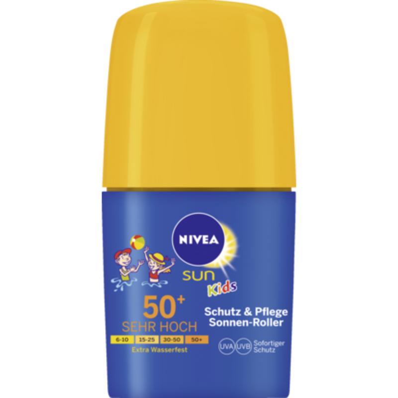 Немецкий детский солнцезащитный ролик Nivea Protection  Care SPF50+, 50 мл
