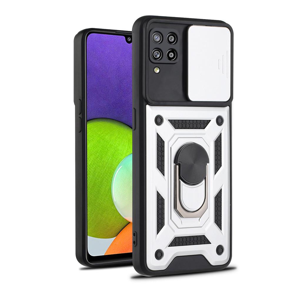 For Samsung Galaxy A22 4G Case Push Window Armor Cover A 22 22A 2021 SM-A225F 6.4" Car Magnetic Holder Camera Protection Fundas