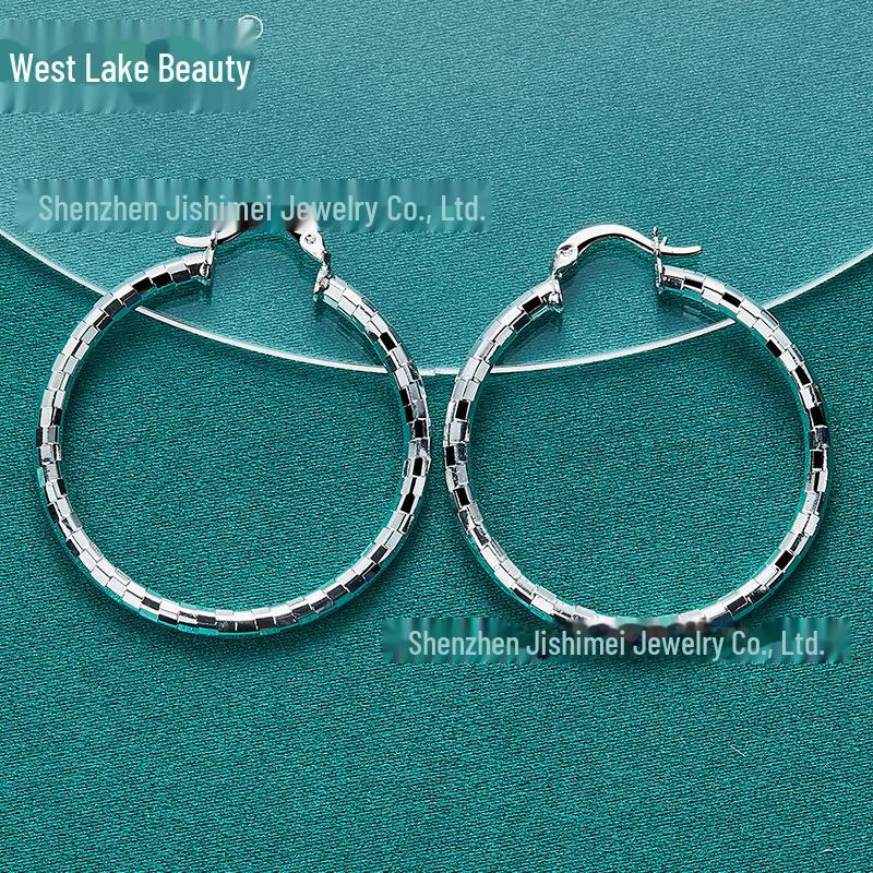 

Women s Silver Rectangular Sequin Earrings - West Lake Beauty