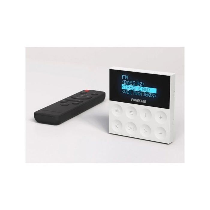 Haut-parleurs FONESTAR KS-WALL 4 - Bluetooth USB FM AUX - Noir - Amplificateur - 25 Watts - 4 Haut-parleurs