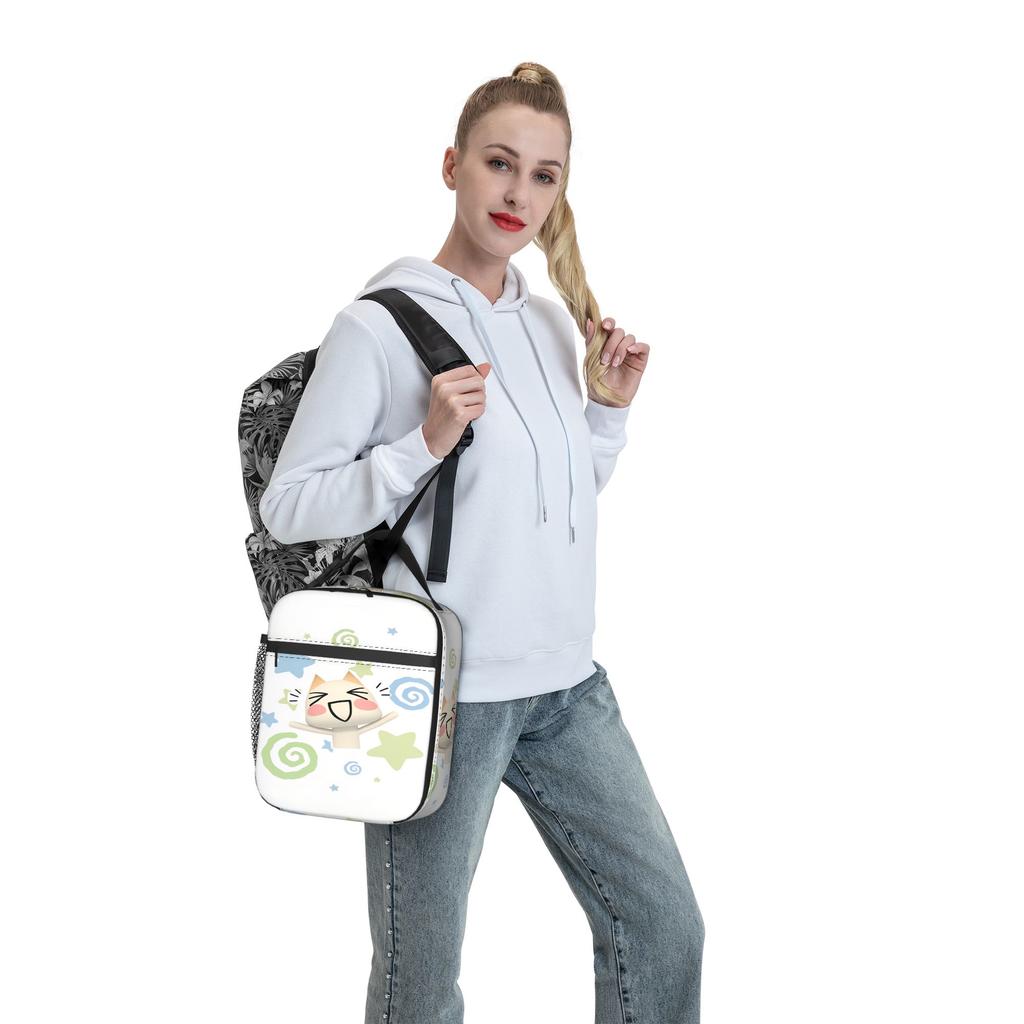 Toro Inoue Cat Lunch Bag Portable Lunch Box Women Travel Print Cooler Bag Leisure Oxford Thermal Tote Handbags