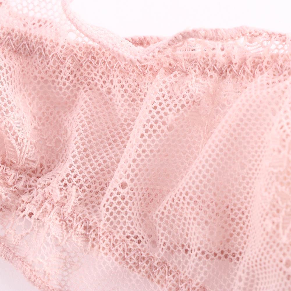 Transparent Low Waist Breathable Plush Ball Thong G-string Lace Panties