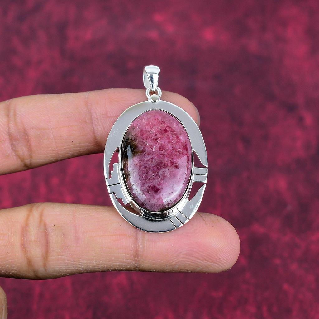 Rhodonite Jewelry, 925 Solid Sterling Silver Pendant Handmade Gemstone Jewelry, Gifts For Wife Brand New Pendant