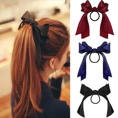 Mode Coréen Nœud Papillon Chouchous Élastiques pour Cheveux Femmes Filles Élastiques Bandeau Cheveux Ruban Long Nœud Accessoires Queue de Cheval