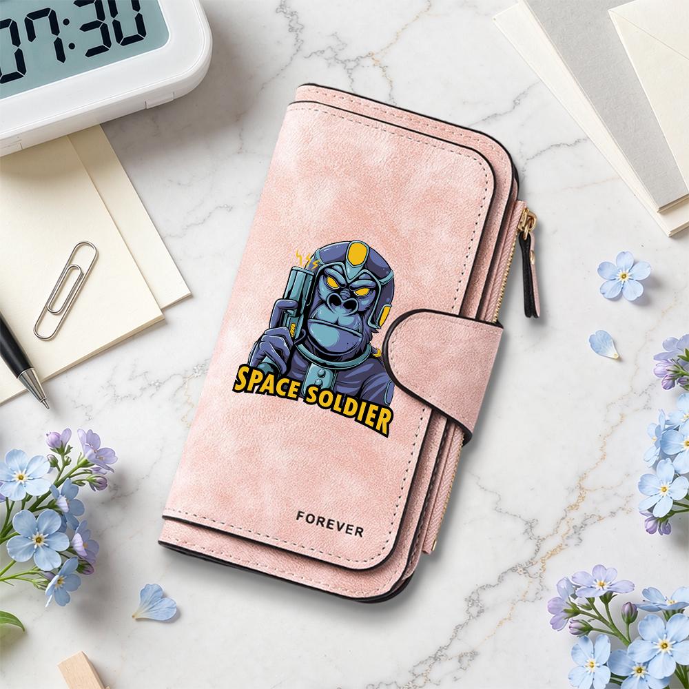 Gorilla Pattern Long Wallet Multifunctional Card Holder