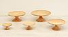 Swanson Shoji Wooden Cake Stand, Medium, Rubberwood, 21.5cm Diameter x 9.5cm Height, Compote Dish, Natural, KS-105