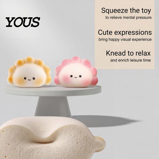 Kids Stress Relief Toy Dumpling Pinching Toy, Soft Elastic Fidget Reliever Portable Mini Ball, for Anxiety And Irritability Release Rebound