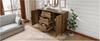 (=834647AAD) Kommode mit 2 Türen und 3 Schubladen, 120 x 40 x 76 cm in Dunkler Eiche, Verstellbarer Einlegeboden, Sideboard Highboard für Schlafzimmer & Alle Wohnräume