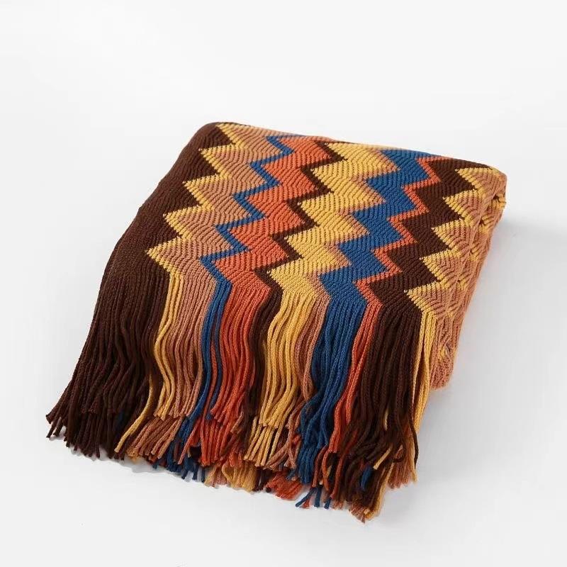 Bohemian Knitted Sofa & Summer Nap Blanket