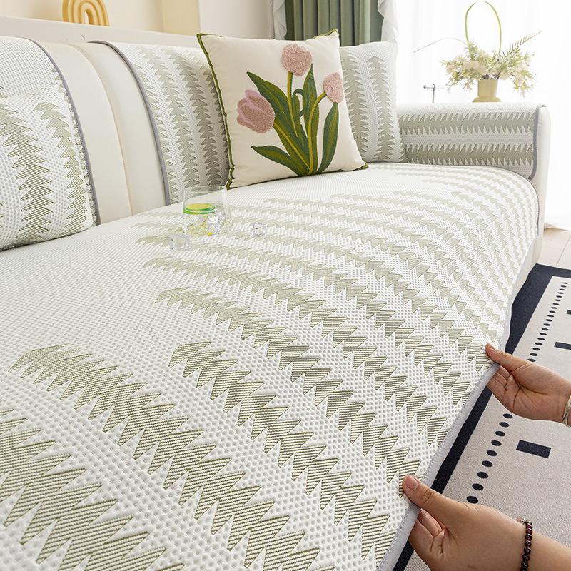 New Cool Sofa Cover Cloth Towel Light Luxury High-End Sofa Cover Summer Ice Silk Summer Sofa Cushion