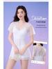 Sexy Lace V-Neck One-Piece Swimsuit with Built-in Bra Pads and Skirt Style