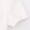 Women Short Sleeve Cropped Blouse V Neck Pleated Front Button Down Top with Decorative Trim for Casual or Festival Wear