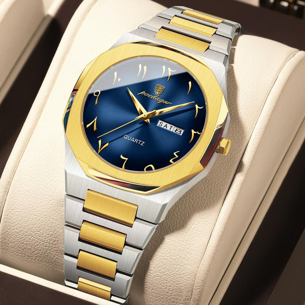 POEDAGAR Fashion Woman Watch Waterproof Week Date Quartz Women's Watches Stainless Steel Luxury Elegant Ladies Watch