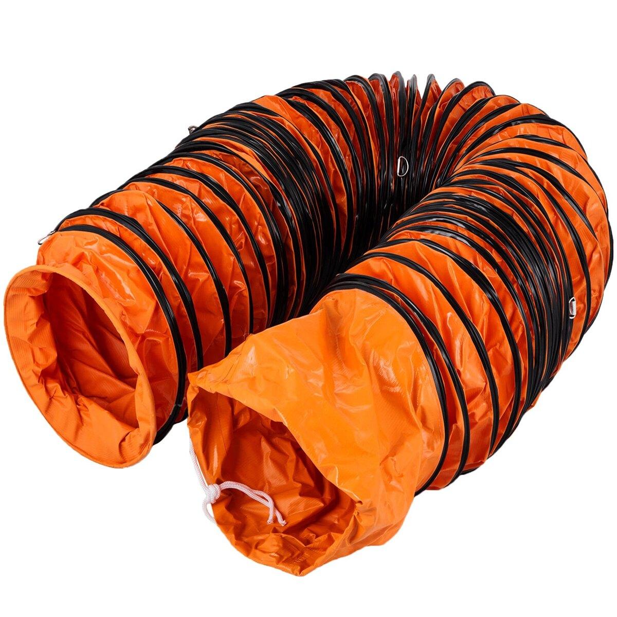 Tuyau d'évacuation 25 pieds, PVC Flexible 12 pouces Portable pour Ventilateur d'extraction