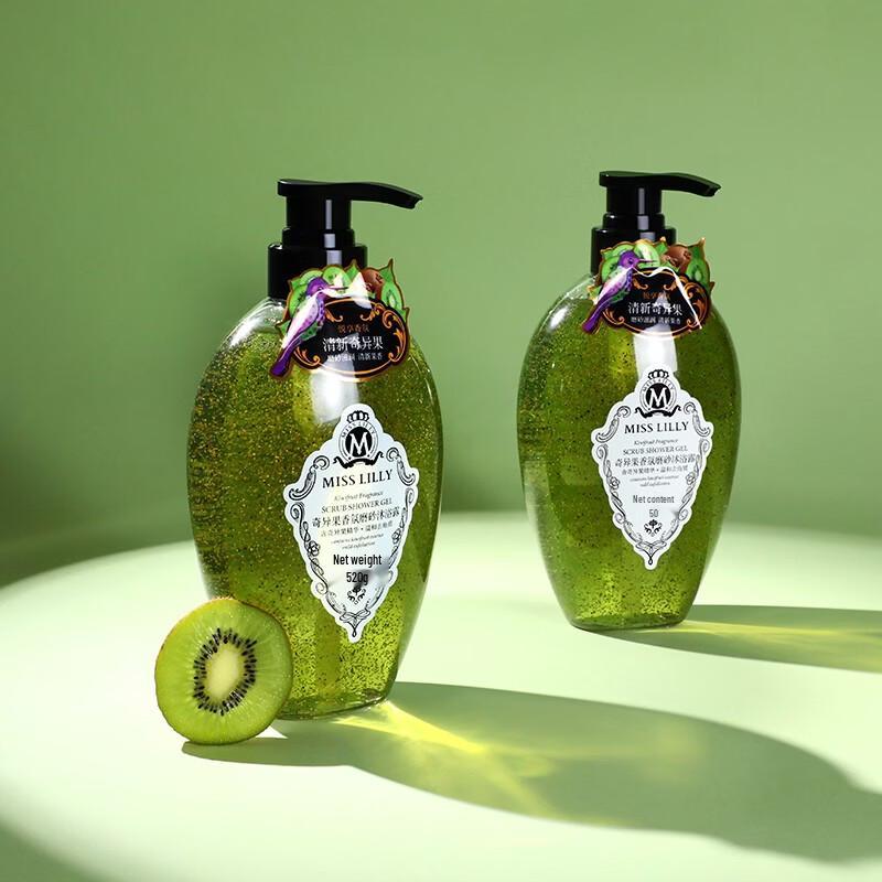 MISS LIRY Kiwi Scented Exfoliating Shower Gel 3-Pack