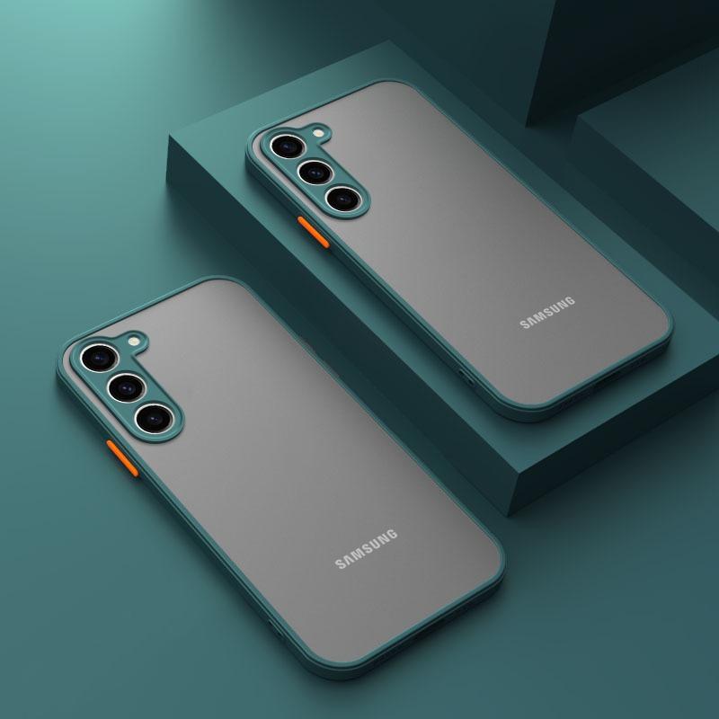 Suitable for Samsung S24 Ultra Mobile Phone Case for Men S23 New S10 Full Inclusive Anti Fall Frosted Note20 Silicone Hard Case