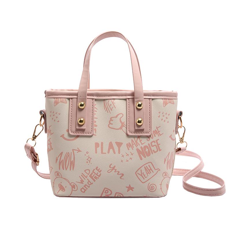 Cartoon Cute Small Bag Women's 2025 New Trendy Fashion Versatile Messenger Bag Commuting To Work Portable Bucket Bag