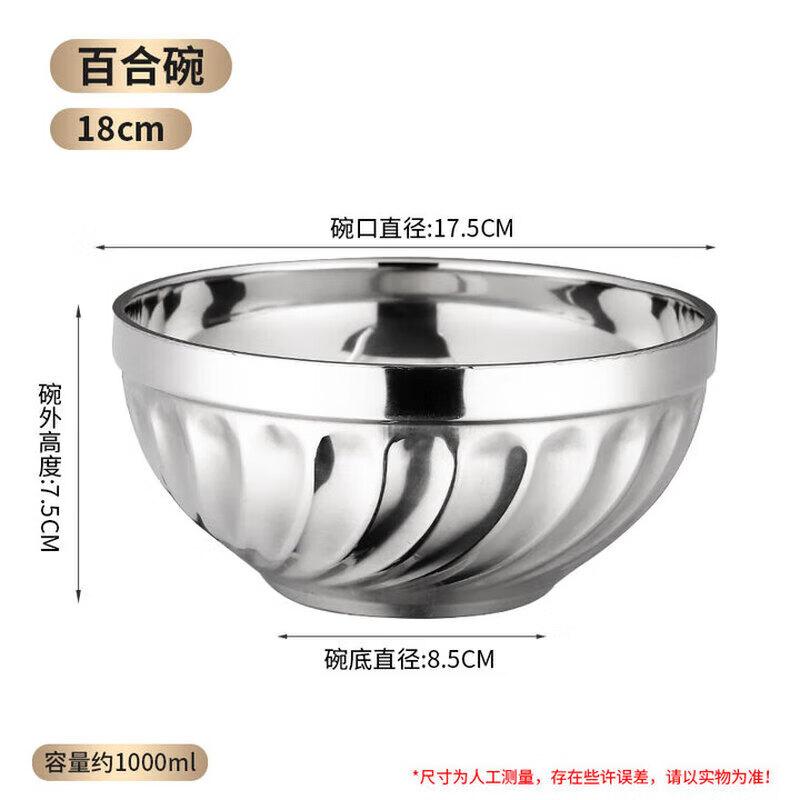 304 Stainless Steel Double-Layer Insulated Bowl