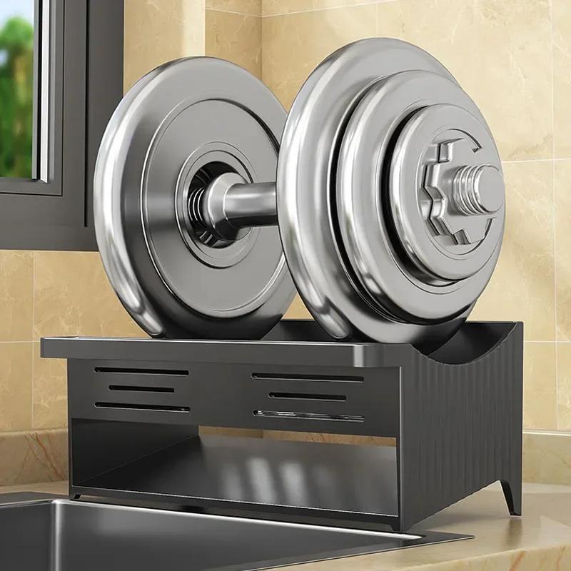 Σχάρα νεροχύτη κουζίνας με αυτοστραγγιζόμενο δίσκο Σφουγγάρι Οργάνωση Μπάνιου Καλλυντικό καθαριστικό προσώπου Θήκη Ράφι οικιακής αποθήκευσης