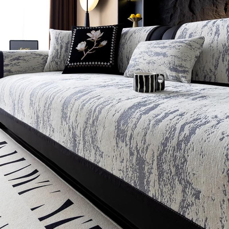 Anti Cat Scratch Sofa Cover for Living Room Chenille All Seasons Universal Couch Slipcover Non-slip Retro Jacquard Couch Cushion