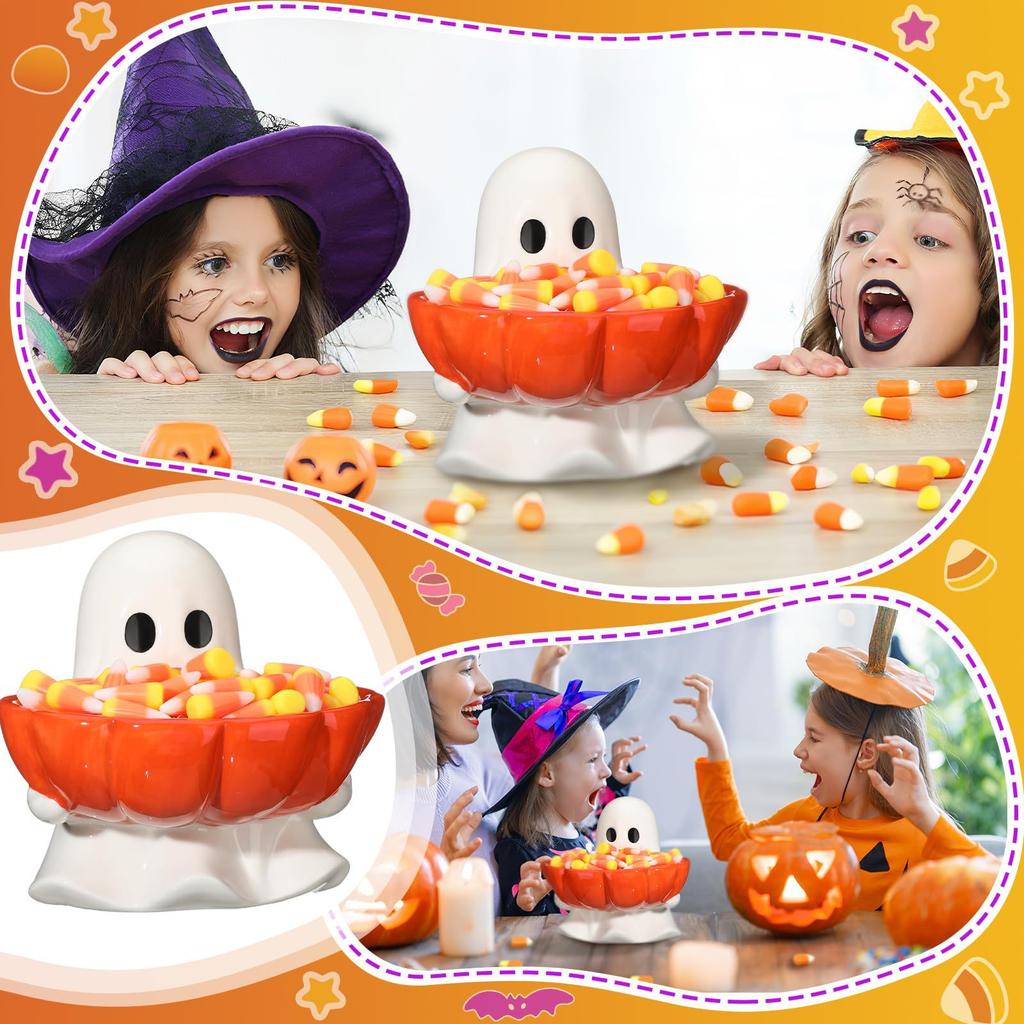 Ghosts Candy Bowl Halloween Party