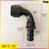 Fitinguri Universale de Capăt de Furtun cu Împingere Combustibil Ulei 0 45 90 180 Grade Furtun Răcire Adaptor de Conexiune AN4 AN6 AN8 AN10 AN12