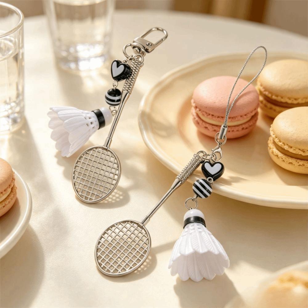 Exquisite Workmanship Badminton Keychain Mini Size Badminton Pendant Keyring Jewelry Accessories