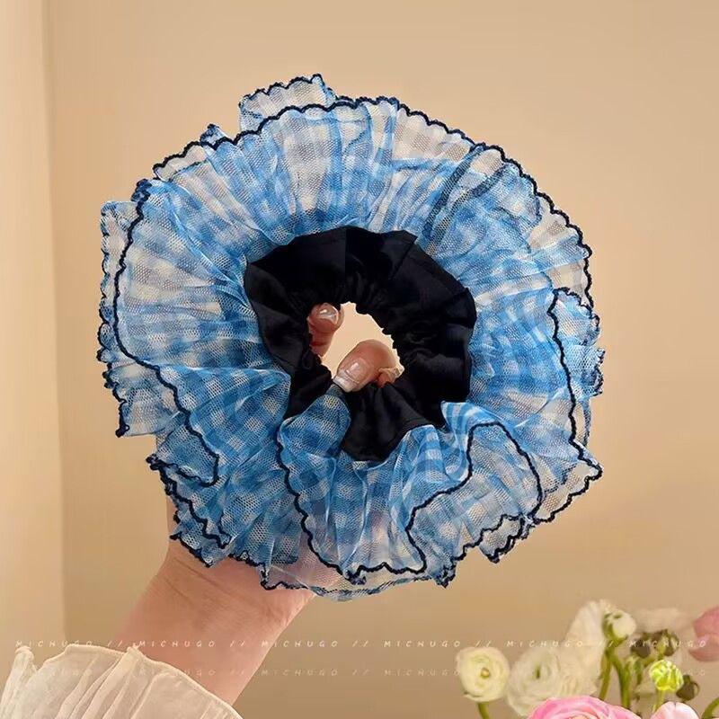 

Корейская двухслойная резинка для волос - Модный дизайн в виде кишки, Модные аксессуары с резинкой для волос в виде цветка