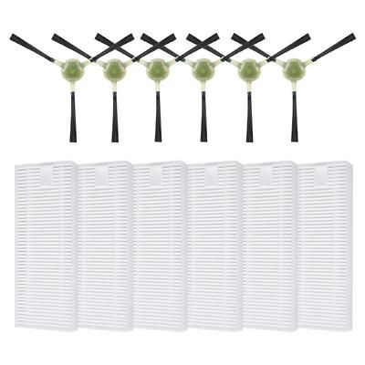 Replacement Filters & Side Brush Kit For Lefant M330/M330 Pro Robot Vacuum 6 Filters + 6 Brushes Deep Clean Carpets