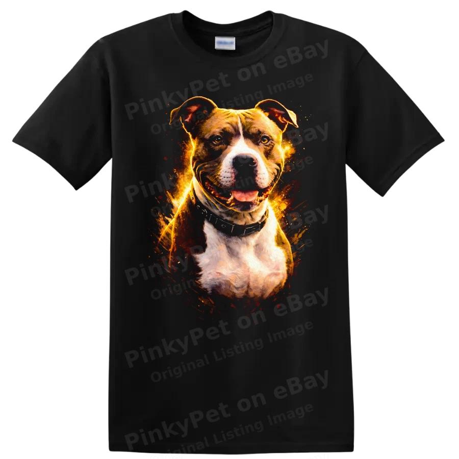 Dog Portrait T Shirt Cute Pitbull Dog Lover Gift Graphic Tee