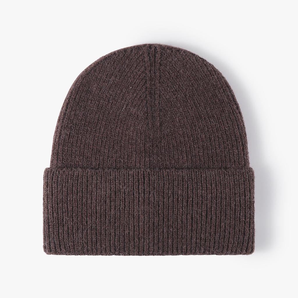 Reach Certified Wool Hat, Brand Oem Solid Color Winter Outdoor Cold And Warm Knitted Hat